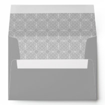 Blank Customizable Dark Grey Celtic Knot Envelope