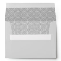 Blank Customizable Light Grey Celtic Knot Envelope