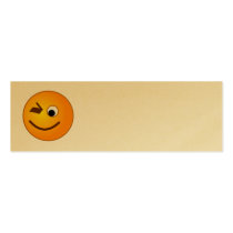 Blank Cute Wink Skinny Profile Card business cards by Kardz4U Blank Cute Wink Skinny Profile Card business cards