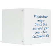 Blank design with placeholder image for DIY Vinyl Binder