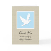 Blank Dove Religious Sympathy Thank You Card