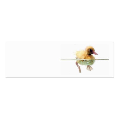 Blank Duck In the Water Skinny Profile Card Business Card Templates by Kardz4U