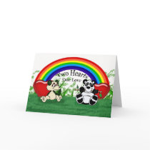 Blank gay lesbian Love card with pandas and rainbo by moonlake Blank gay lesbian Love card with pandas and rainbo
