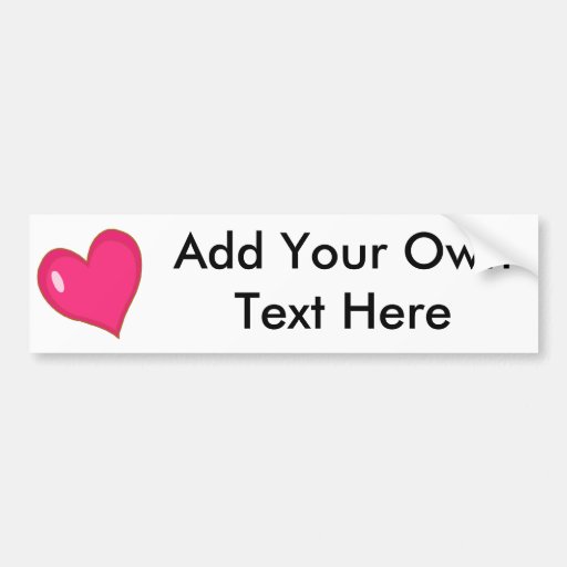 Blank Heart Bumper Sticker Zazzle