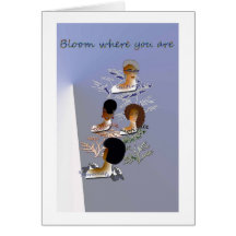 Blank inspirational note card