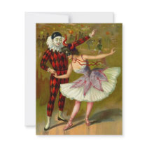 Blank Invitation Announcement Costume Party Ball
