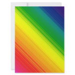 Blank Invitation, Bright Gay Pride Rainbow colors