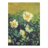 Blank invitation, Van Gogh Wild Roses Invitations