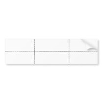Blank Labels (White/Sheet of 6) Bumper Stickers