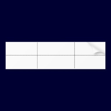 Blank Labels (White/Sheet of 6) bumper stickers