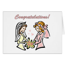 Blank Lesbian Gay Wedding Card by iheartshop Blank Lesbian Gay Wedding Card