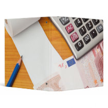 Blank list with Euro and calculator 3 Ring Binders