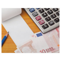 Blank list with Euro and calculator Full Color Flyer