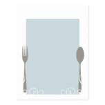 blank menu post cards