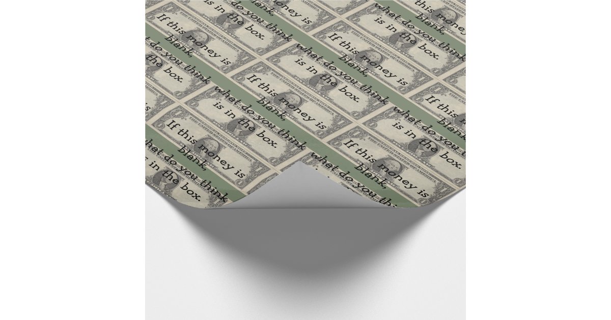 Blank Money Wrapping Paper Zazzle
