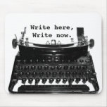 blank paper, Write here, Write now Writer Mouse Mat