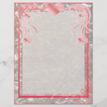 Blank Pearl Essence Paper Color Rose Flyers