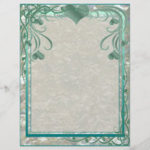 Blank Pearl Essence Paper Color Teal Flyers