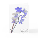 Blank Purple Orchid Thank You Card