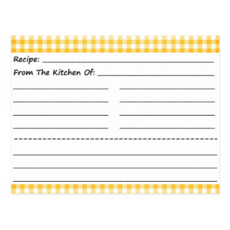 blank recipe card