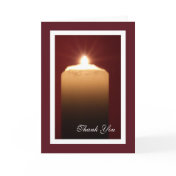 Blank Religious Funeral Thank You Card -- Candle