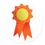 Blank Rosette Round Sticker