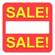 Blank sale discount or price stickers