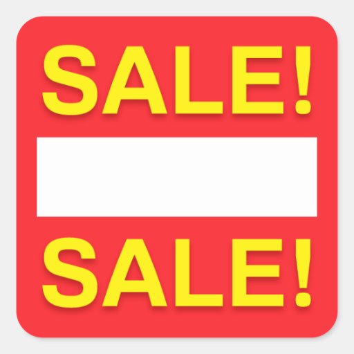 Blank sale discount or price stickers Zazzle