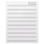 Blank Sheet Music 10 Stave Personalized Letterhead