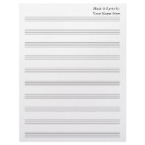 Blank Sheet Music 10 Stave Personalized Letterhead