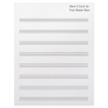 Blank Sheet Music 8 Stave Personalized Letterhead