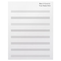 Blank Sheet Music 8 Stave Personalized Letterhead