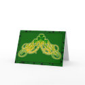 Blank St. Patrick's Day Card with shamrock in whit