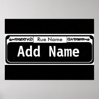 Blank Street Sign, Template French Quarter Poster