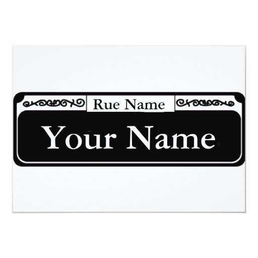 blank street sign your name rue name card zazzle blank street sign your name rue name card zazzle