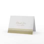 Blank Sympathy Thank You Card - Classic Elegance