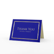 Blank Sympathy Thank You Card - Classic Navy