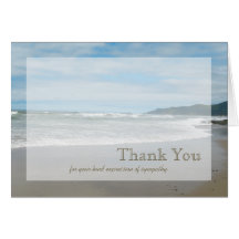 Blank Sympathy Thank You Note Card