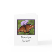 Blank Sympathy Thank You Note Card - Butterfly