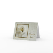 Blank Sympathy Thank You Note Card - Gardenia