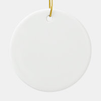 Blank Template DIY easy customize add Text Photo Double-Sided Ceramic Round Christmas Ornament