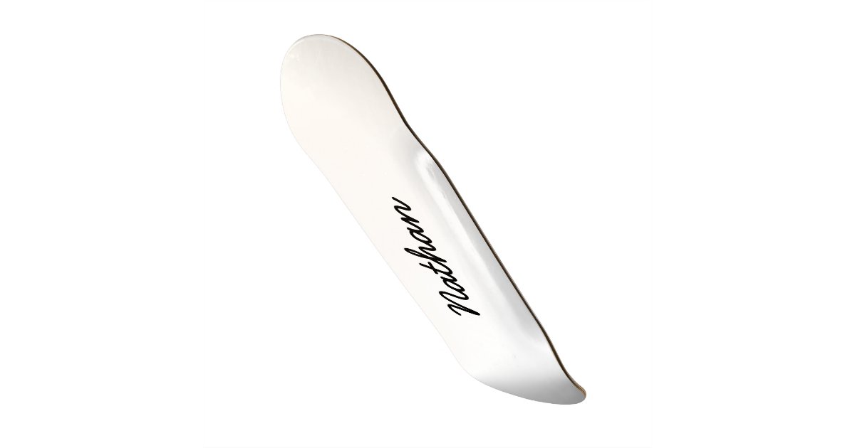 Blank white skateboard deck Zazzle