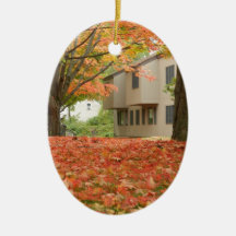 Blanket of Fallen Leaves Christmas Ornament