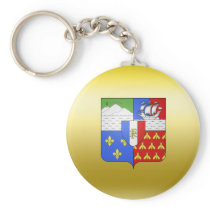 Blason Réunion Coat of Arms Keychains