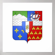Blason Réunion Coat of Arms Print