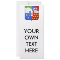 Blason Réunion Coat of Arms Rack Card Template