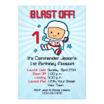 Blast Off 1st Birthday Invitation