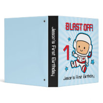 Blast Off 1st Birthday Keepsake Binder