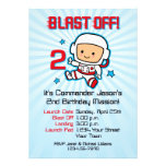 Blast Off 2nd Birthday Invitation