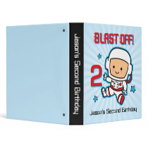 Blast Off 2nd Birthday Keepsake Binder